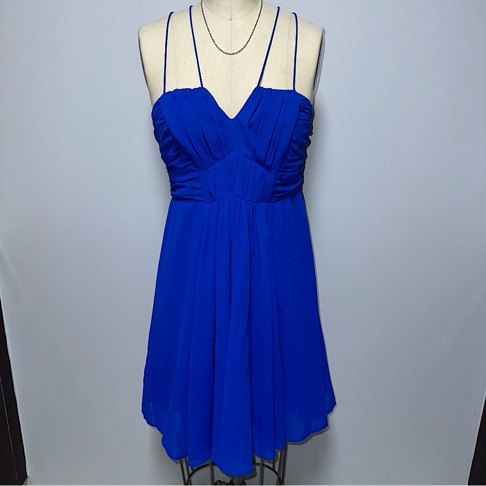 Women's BKE Sleeveless Flowy Blue Mini Dress, Size XS